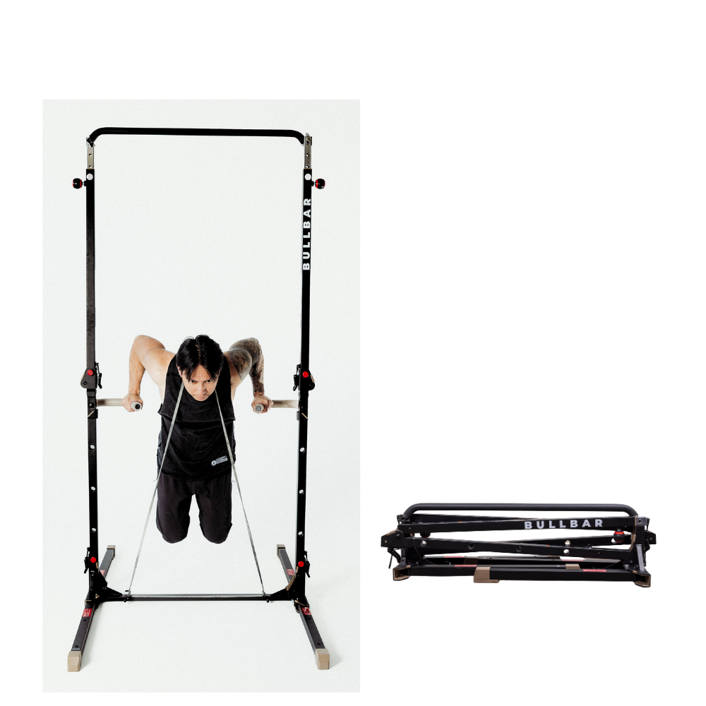BULLBAR 2.0 – Portable Pull-Up Bar and Dip Station | Freestanding, Foldable, No Assembly
